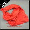 90x90CM Hand Rolled Hems 100% Polyester Plain Silk Feel Orange Infinity Scarf